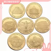 新世界七大奇跡幣懷舊定製紀念幣長城紀念硬幣浮鵰金字塔金幣國外