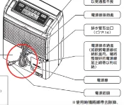 Panasonic授權彰化鹿港通用電器 領券獨家最高9折 Panasonic F-Y22EN的電源線