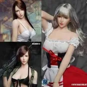 SUPER DUCK SDH017 1/6女兵人卡通白肌蘿莉美女人偶頭雕散件ABC款#皇運