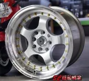 【超前輪業】55443 類S1 16吋鋁圈 4孔100 4孔114.3 銀色車邊 7.5J ET35 海拉風 深唇