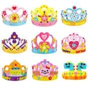 (店+)DIY皇冠不織布髮箍 (公主皇冠 王冠 頭飾 髮箍 頭箍 DIY材料包 生日快樂 派對裝扮 美勞材料)