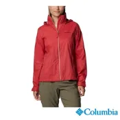 Columbia哥倫比亞 女款-防潑水連帽風衣-深紅色 UWL57760CV/IF