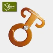 [ Outdoorbase ] 鋁合金營繩掛鉤 橘 / 繩勾 / 置物勾 / 非uniflame / 28538