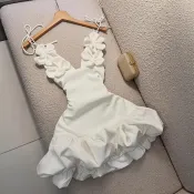 【性感花苞花朵設計】女裝 情人節 派對 聚會 晚會 禮服 吊帶 度假 連身裙 小禮服 度假洋裝 渡假風洋裝 性感洋裝