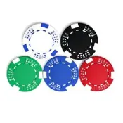 【同花順圖案｜25片入】拉斯維加斯加重籌碼 25-G5｜撲克／麻將／德州撲克專用｜台灣製｜小潔大批發