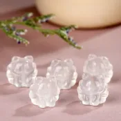 (店+)【EMMA SUE】粉晶九尾狐串珠配件 狐狸DIY飾品 天然水晶 手工手鍊項鍊隔珠配飾