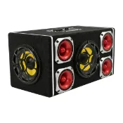 雙低音6喇叭車載低音炮12V24V重低音汽車改裝大功率貨車藍牙音箱【北歐居家生活】