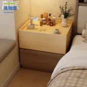 美雅閣家居 床頭櫃床邊櫃儲物櫃實木櫃邊櫃床頭櫃2024新款簡約現代臥室家用收納櫃自由組合高級感儲物斗櫃八折減免特價出可開發票【hua/18】