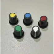 《2296-2300》(5個)電位器旋鈕 桃心鈕開關帽 內徑6mm外徑15*17mm適用軸徑6mm電位器