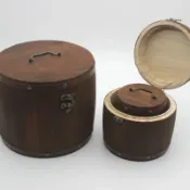 半屋 木質茶葉罐 茶葉罐 木制茶葉禮品包裝盒 復古茶葉木桶實木罐 小青柑茶葉罐便攜收納盒