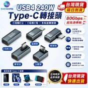【SHOWHAN】USB4 240W 80GBps Type-C C母轉C公 C母轉C母 轉接頭 台灣現貨 隔日配