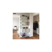 (店+)可客製 可到府安裝 簡約整墻上軌道置物架組閤多層壁掛式金屬收納書架陳列展示櫃裝飾