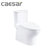 (店+)【CAESAR 凱撒衛浴】圓潤線條型二段式省水單體馬桶CF1394/CF1494(馬桶)
