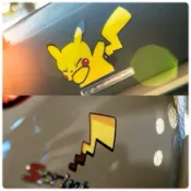 【叫小賀】皮卡丘 十萬伏特 皮卡丘貼紙 車貼 車身貼紙 安全帽貼紙 尾翼扶手 Logo百萬伏特 車貼 神奇寶貝貼紙