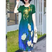 [KEITH-WILL]三宅風氣質連身洋裝天使娃娃韓國空運(碎花/小香風/渡假/法式/通勤)