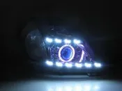 ~~ADT.車燈.車材~~NISSAN TEANA J31 R8淚眼燈眉 光圈+天使眼魚眼黑框大燈