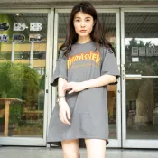 THRASHER FLAME LOGO TEE 短T 火焰 鐵灰【A-KAY0】【110102CHAR】