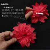 女頭飾品髮飾髮夾拉丁舞傣族舞蹈道具服配飾表演頭花戲曲頭花紅色⚡新品上市