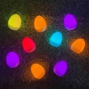 【塔克百貨】12入盒裝 復活節 LED 塑膠彩蛋 發光彩蛋殼 空白蛋 扭蛋殼 DIY 造型蛋燈 小夜燈 蠟燭燈
