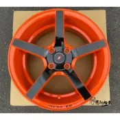 全新鋁圈 (代號94) EP INFORGED 15吋 4孔100 7J ET35 亮橘色底+車面黑 大內凹