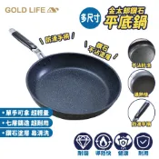 【GOLD LIFE-輕量鑽石平底鍋】金太郎 日本設計 韓國製造 平底鍋 炒鍋 不沾鍋 廚房用具 廚具 炒菜鍋 鍋具