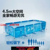 集品臺 【店長推薦 可打統編】INTEX兒童游泳池家用支架戶外加厚充氣家庭水池成人小孩大型泳池