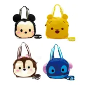 【墊腳石】*迪士尼Disney 立體造型帆布包 (大款/附背帶)-米奇/史迪奇/維尼/奇奇蒂蒂