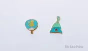 金魚袋+涼涼扇子 造型胸針 二入組