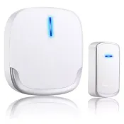 回響小舖 【智能遙控】無線門鈴 電子門鈴 音樂門鈴 老人呼叫器 家用門鈴 免安裝門鈴 遠程呼叫 一拖一設計 防水耐用 長距離感應 居家安全必備
