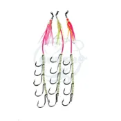 (店+)船釣潘多拉 5門 銳角鎢鋼鉤 銳角黑鉤 白帶鉤 附小卷 2/0號 3/0號 4/0號 5/0號 白帶魚釣組 串鉤 串鈎