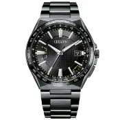 大高雄鐘錶城 CITIZEN 星辰錶 CB0215-51E GENT'S 光動能電波鈦金屬腕表 / 黑 42.5mm｜樂天領券現折★全館特惠中★指定刷卡回饋10%