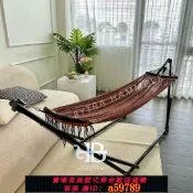集品臺 【台灣公司 可打統編】 越南進口BAN MAI黑色加厚支架戶外吊床 成人 網床折疊調節自駕床