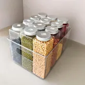可開發票🥇雜糧米五穀雜糧收納盒廚房香料密封保鮮透明瓶防潮蟲家用收納好物🥇免運