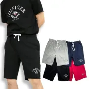 (店+)【TOMMY HILFIGER】Tommy Hilfiger 棉短褲 大尺碼 短褲 鬆緊 無刷毛 湯米 套裝 鬆緊褲 #9485