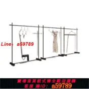 曜品匯 【店長推薦 品牌好貨】新款黑色鐵藝服裝店展示架落地式男女裝店衣服掛衣架簡約中島貨架
