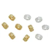 宏雲Hongyun-Ala-14K包金保色桃花隔珠圈梅花環diy手工串珠手鏈項鍊飾品配飾資料
