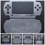 透明碳纖維乙烯基皮膚貼紙保護貼替換兼容 PSP GO PSP 1000 2000 3000 E1000 控制器外殼皮膚貼