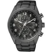 CITIZEN 遼闊未來萬年曆五局電波腕錶-黑-AT8105-53E