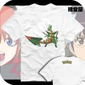 口袋妖怪神奇寶貝紅寶石藍寶石複刻版mega蜥蜴王t卹短袖衣服