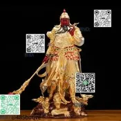 鎏金純銅關公神像供奉銅像提關公站像武財神關二爺關聖帝君擺