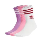 adidas 休閒襪 Crew Sock 3STR 條紋 粉紅 白 三葉草 長襪 襪子 愛迪達 3雙入 IX7510