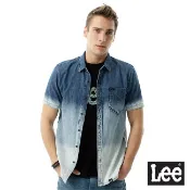 Lee 牛仔短袖漸層色襯衫 男 藍 Modern 1701424JK