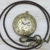 BHW135 手動上鍊懷錶 超大號 JUMBO (42mm) 黃銅腳背圓形錶殼 手工腕錶 (BHW135)