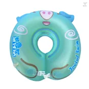 嬰兒充氣頸環游泳浮環安全嬰兒沐浴游泳池配件適用於 3-12 個月大的新生兒