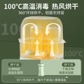 【現貨速發】奶瓶消毒機溫奶器蒸汽消毒鍋消毒櫃防幹燒烘乾110v國標220v