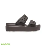 Crocs卡駱馳 (女鞋) 布魯克林低跟涼鞋-深咖啡色-208667-206_洞洞鞋