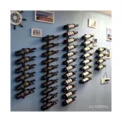 (店+)酒吧歐式鐵藝酒架 紅酒架 壁掛創意葡萄酒架 紅酒架 紅酒瓶架