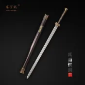 【龍泉劍莊】八面漢劍百鍊花紋鋼一體劍古風劍長款重劍正宗寶劍龍泉刀劍未開刃