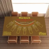 網紅款black jack21點桌布籌碼德州撲克牌桌墊猜大小遊戲專用打牌檯布墊嚴選