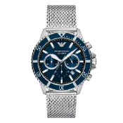 大高雄鐘錶城 EMPORIO ARMANI 亞曼尼 Diver系列 AR11587 蔚海風尚潛水造型手錶 43.5MM ｜樂天領券現折★全館特惠中★指定刷卡回饋10%